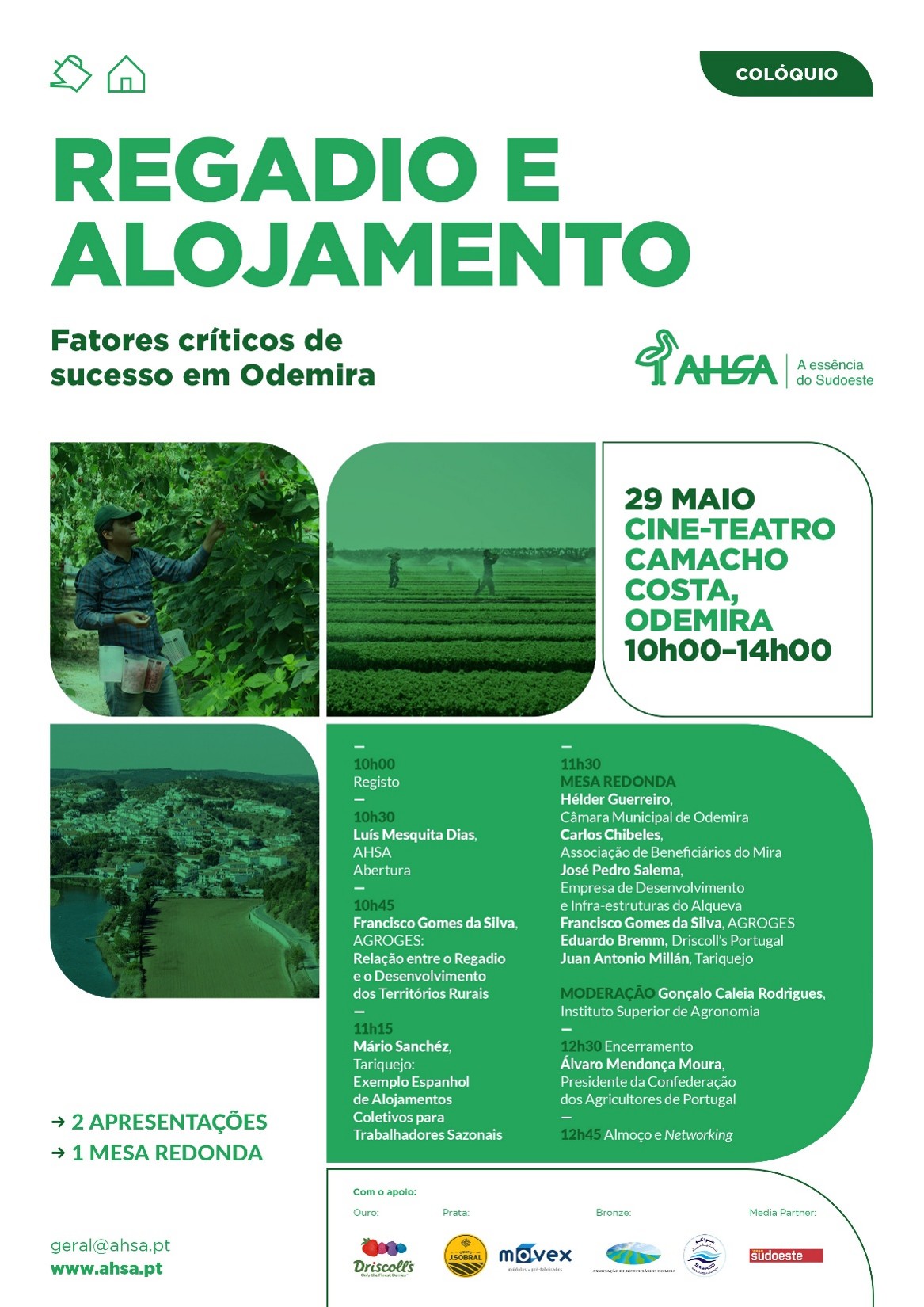 cartaz do colóquio AHSA regadio e habitação